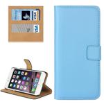 For iPhone 8 Plus & 7 Plus   Genuine Split Horizontal Flip Leather Case with Holder & Card Slots & Wallet(Blue)