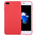 For iPhone 8 Plus & 7 Plus   Solid Color TPU Protective Case Without Round Hole(Red)