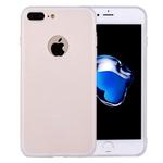 For iPhone 8 Plus & 7 Plus   Solid Color TPU Protective Case with Round Hole(White)