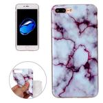 For iPhone 8 Plus & 7 Plus   Purple Marbling Pattern Soft TPU Protective Back Cover Case