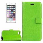 For iPhone 8 Plus & 7 Plus   Crazy Horse Texture Horizontal Flip Leather Case with Magnetic Buckle & Holder & Card Slots & Wallet & Photo Frame(Green)