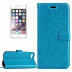 For iPhone 8 Plus & 7 Plus   Crazy Horse Texture Horizontal Flip Leather Case with Magnetic Buckle & Holder & Card Slots & Wallet & Photo Frame(Blue)