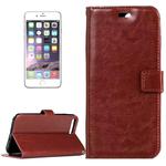 For iPhone 8 Plus & 7 Plus   Crazy Horse Texture Horizontal Flip Leather Case with Magnetic Buckle & Holder & Card Slots & Wallet & Photo Frame(Brown)