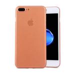 For iPhone 8 Plus & 7 Plus   Frosted Transparent Protective Back Cover Case(Orange)