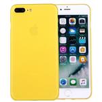 For iPhone 8 Plus & 7 Plus   Frosted Transparent Protective Back Cover Case(Yellow)