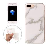 For iPhone 8 Plus & 7 Plus Beige Marble Pattern Soft TPU Protective Case