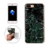For iPhone 8 Plus & 7 Plus Dark Green Marble Pattern Soft TPU Protective Case