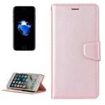 For iPhone 8 Plus & 7 Plus   Silk Texture Horizontal Flip Leather Case with Wallet & Holder & Card Slot & Photo Frame (Rose Gold)