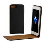 For iPhone 8 Plus & 7 Plus   Khaki Lining Vertical Flip Leather Case (Black)