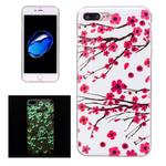 For iPhone 8 Plus & 7 Plus   Noctilucent Plum Pattern IMD Workmanship Soft TPU Back Cover Case