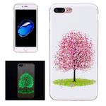 For iPhone 8 Plus & 7 Plus   Noctilucent Cherry Tree Pattern IMD Workmanship Soft TPU Back Cover Case
