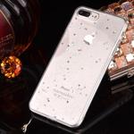 For iPhone 8 Plus & 7 Plus   Epoxy Dripping Transparent Starry Soft TPU Protective Case Back Cover