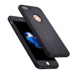 For iPhone 8 Plus & 7 Plus Stylish Lightweight 360 Degree Shockproof Detachable TPU + PC Combination Protective Case (Black)