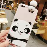 For iPhone 8 Plus & 7 Plus   Beard Pandas Pattern 3D Lovely Papa Panda Dropproof Protective Back Cover Case