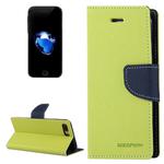 GOOSPERY FANCY DIARY for iPhone 8 Plus & 7 Plus   Cross Texture Horizontal Flip Leather Case with Card Slots & Wallet & Holder(Green)