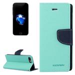 GOOSPERY FANCY DIARY for iPhone 8 Plus & 7 Plus   Cross Texture Horizontal Flip Leather Case with Card Slots & Wallet & Holder(Blue)