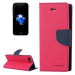 GOOSPERY FANCY DIARY for iPhone 8 Plus & 7 Plus   Cross Texture Horizontal Flip Leather Case with Card Slots & Wallet & Holder(Magenta)