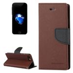 GOOSPERY FANCY DIARY for iPhone 8 Plus & 7 Plus   Cross Texture Horizontal Flip Leather Case with Card Slots & Wallet & Holder(Brown)