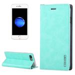 GOOSPERY BLUE MOON for iPhone 8 Plus & 7 Plus   Crazy Horse Texture Horizontal Flip Leather Case with Card Slots & Wallet & Holder(Mint Green)