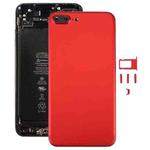 6 in 1 for iPhone 7 Plus (Back Cover (With Camera Lens)  + Card Tray + Volume Control Key + Power Button + Mute Switch Vibrator Key + Sign) Full Assembly Housing Cover(Red)