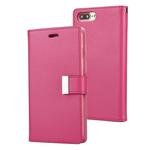 GOOSPERY RICH DIARY for iPhone 8 Plus & 7 Plus   PU + TPU Crazy Horse Texture Horizontal Flip Leather Case with Card Slots & Wallet(Magenta)