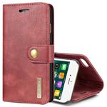 DG.MING For iPhone SE 2020 & 8 & 7  Crazy Horse Texture Horizontal Flip Detachable Magnetic Protective Case with Holder & Card Slots & Wallet(Red)