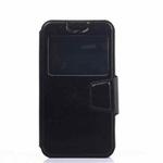 Silicone Sliding Universal Leather Case for 5.5 inch Mobile Phone(Black)