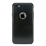 MOFI Shockproof PC+TPU+PU Leather Protective Back Case for iPhone 8(Black)