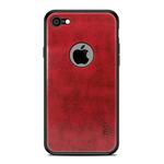MOFI Shockproof PC+TPU+PU Leather Protective Back Case for iPhone 8(Red)