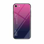 Gradient Color Glass Case For iPhone SE 2020 & 8 & 7 (Magenta)