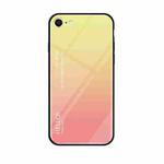 Gradient Color Glass Case For iPhone SE 2020 & 8 & 7 (Yellow)