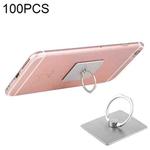 100 PCS Universal Finger Ring Mobile Phone Holder Stand(Silver)