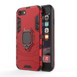 PC + TPU Shockproof Protective Case For iPhone SE 2020 & 8 & 7, with Magnetic Ring Holder (Red)