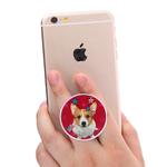 Multi-Function Dog Pattern Universal Phone Holder Expanding Stand Grip Clamp Rope Stand for Smartphones