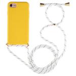 For iPhone 8 / 7 TPU Anti-Fall Mobile Phone Case With Lanyard(Yellow)