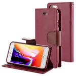 GOOSPERY SONATA DIARY For iPhone SE 2020 & 8 & 7 Business Style Magnetic Clasp Horizontal Flip Leather Case with Holder & Card Slots & Wallet(Wine Red)