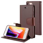 GOOSPERY SONATA DIARY For iPhone SE 2020 & 8 & 7 Business Style Magnetic Clasp Horizontal Flip Leather Case with Holder & Card Slots & Wallet(Brown)