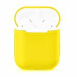 Portable Wireless Bluetooth Earphone Silicone Protective Box Anti-lost Dropproof Storage Bag for Apple AirPods 1/2(Earphone is not Included)(Yellow)