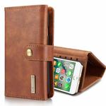 DG.MING For iPhone SE 2020 & 8 & 7 Triple Fold Crazy Horse Texture Horizontal Flip Magnetic Protective Case with Holder & Card Slots & Wallet (Brown)