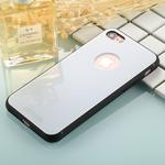 For iPhone SE 2020 & 8 & 7 0.8mm Tempered Glass High Quality TPU Airframe Protective Back Cover Case(White)