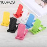 100 PCS Mini Universal Adjustable Foldable Phone Desk Holder, For iPhone, iPad, Samsung, Huawei, Xiaomi other Smartphones and Tablets, Random Color Delivery