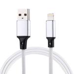 1m 2A USB to 8 Pin Nylon Weave Style Data Sync Charging Cable(White)