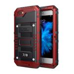 Waterproof Dustproof Shockproof Zinc Alloy + Silicone Case For iPhone SE 2020 & 8 & 7 (Red)