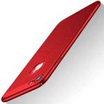 MOFI for iPhone 8 Honeycomb Texture Breathable PC Shockproof Protective Back Case(Red)