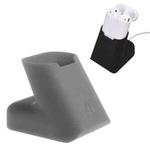 For Apple AirPods Creative Wireless Bluetooth Earphone Silicone Charging Box Charging Seat (Earphone is not Included), Size: 5.1*5.4*6.7cm(Grey)