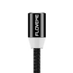 FLOVEME YXF93674 1m 2A USB Nylon Magnetic Charging Cable without Charging Head(Black)