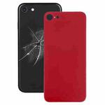 Easy Replacement Big Camera Hole Glass Back Battery Cover with Adhesive for iPhone 8(Red)
