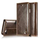 CaseMe-003 For iPhone SE 2020 & 8 & 7 PU + PC Business Style Crazy Horse Texture Horizontal Flip Leather Case with Holder & Card Slots & Wallet(Brown)