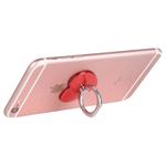 Universal Glitter Heart Shape Ring Phone Holder Stand, For iPad, iPhone, Galaxy, Huawei, Xiaomi, LG, HTC and Other Smart Phones (Red)