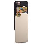 GOOSPERY For iPhone SE 2020 & 8 & 7 TPU + PC Sky Slide Bumper Protective Back Case with Card Slot (Gold)